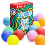 3X/Bid D-Xam 12 Multi Color Table Tennis Balls A62