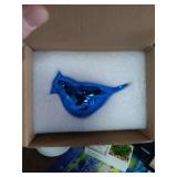 Geometry Bird Statue Shiny Blue A92