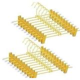 20pk Metal Pant/Skirt Hanger 360Swivel A88
