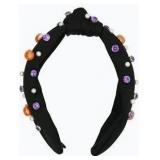 YTStyle Halloween Plush Headband Pearl/Black A112