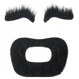 Black Stick On Mustache Self Adhesive Costume AZ7