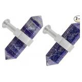 2Pcs Lapis Lazuli Crystal Points Drawer Knobs