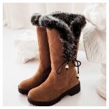 Sz 6 Womens Brown Suede Devileyeze Calf Boots A88
