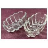 (2) Princess House crystal spoon holders