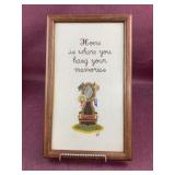 ' Home is where you hang your memories', framed