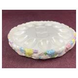 Ceramic Easter Bunny Deviled Eggs Platter |