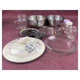 Stainless Steel bowls, salt & pepper shakers and
