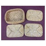 Woven trivets and trivet holder