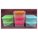 (7) Lock & Lock Containers, New, 4 3/4'x 4 3/4'