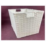 Woven Cord Basket 16'x 12'x 10', has a worn place