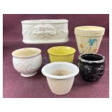 (6) Assorted Planters