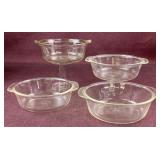 (4) Pyrex and Fire King Casseroles