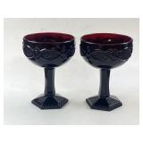 Vintage Avon Cape Cod Ruby Red Saucer Champagne