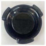 Vintage Black Amethyst Footed Stand, has 3 chips