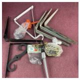 Shelf brackets, drawer pulls, suction cups, and