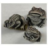 Frog family figurines, Made in Taiwan