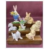 (7) Assorted Figurines including a Dog Pepper