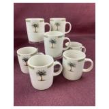 (7) GIBSON Everyday Palm Tree Mugs
