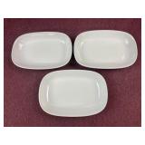 (3) Delta Airlines White Pfaltzgraff Serving