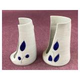 (2) Williamsburg Pottery Wall Sconce Candlestick