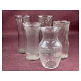 (5) Assorted vases