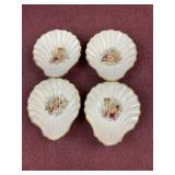 (4) Limoges France ANgels Cherubs Ribbed Shell