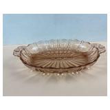 ANCHOR HOCKING PINK DEPRESSION GLASS OVAL OYSTER