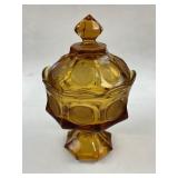 VINTAGE FOSTORIA CANDY DISH AMBER COIN SPOT