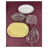 Assorted Serving dishes, one has a chip and one