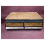 VHS storage bin full of assorted tapes and (10)