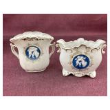(2) Vintage Cherub Vases