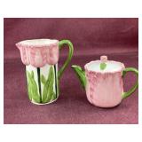 Vintage AMG Beverage Water Pitcher Pink Tulip