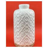 White Ridged Vase
