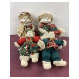 (4) House of Lloyd Christmas Bunnies with