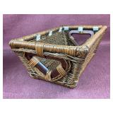 Rectangle storage basket with wooden handles 18