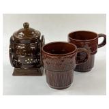 Vtg Kitchen King Japan Brown Ceramic Instant