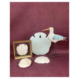 (5) pieces assorted beach themed decor including