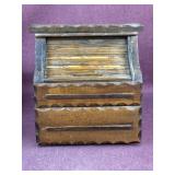 Wooden Desktop Roll Top style Organizer 11ï¿½x7ï¿½x12