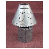 Punch tin 2 piece candle holder