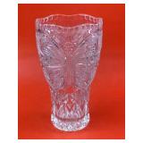 Vintage Crystal butterfly vase, 7 inches