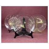 Christmas serving platters and a flower chip and