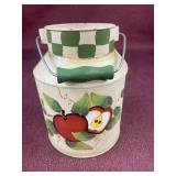 Apple theme Metal can with handle