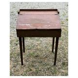 Antique School Desk 24ï¿½x 16ï¿½x33ï¿½, has some wear
