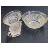 (3) Pieces of Anchor Hocking Sandwich Glass