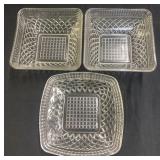 Vintage Federal Glass Diamond Lattice Clear