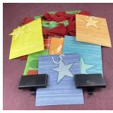 Assorted Christmas items, including gift bags,