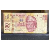 MEXICO 100 PESOS in plastic sleeve