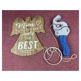 Mom wall decor and Wooden Elephant Ring Toss