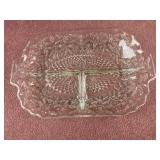 Indiana Glass divided clear relish tray in the
