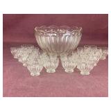 Vintage Anchor Hocking Colonial Panel Punch Bowl